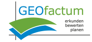 Logo der GEOfactum GmbH | erkunden, bewerten, planen